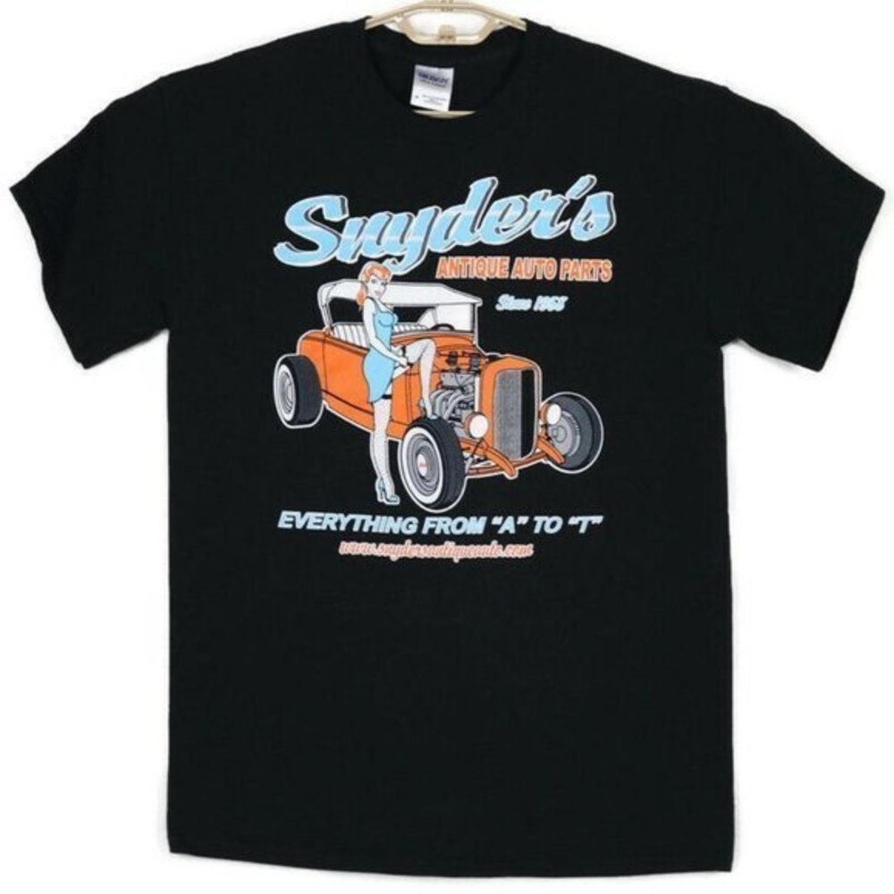 Snyder's‎ Antique Auto Parts T-Shirt Shirt Black Cars M Medium